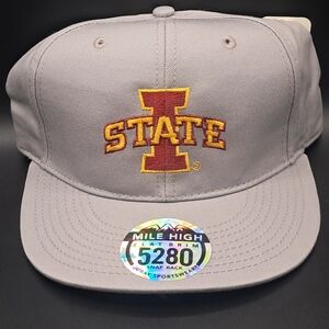 Iowa State Gray Snapback Cap with Red and Yellow Logo